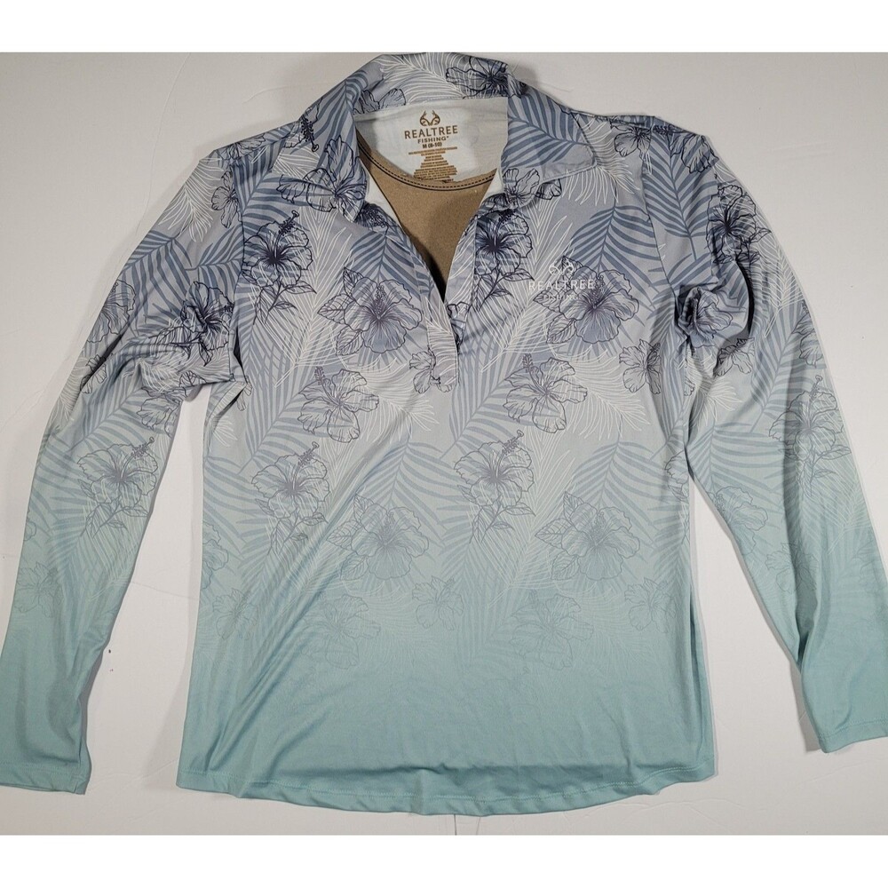 REALTREE FISHING BLUE LEAF LONG SLEEVE SHIRT M